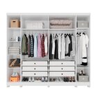 Guarda-roupa Casals 6 Portas 6 Gavetas Com Pés Angra Branco
