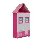 Guarda Roupa Casinha Infantil 2 Portas Pink Ploc Branco Andie