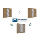 Guarda-roupa Cb07m570 3 Portas E 2 Gavetas Com Pés E Espelhos