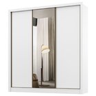 Guarda-roupa Champ 3 Portas Com Espelho Branco