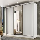 Guarda-roupa Champ 3 Portas Com Espelho Branco