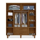 Guarda Roupa Chicago 4 Portas Com Espelho Castanho – Atraente