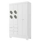 Guarda Roupa Ciranda 4 Portas 3 Gavetas Branco - Rodial