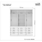 Guarda Roupa Click 3.9 Com Pés Branco