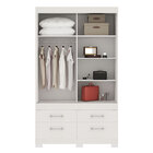 Guarda Roupa Click Star 2 Portas Com Espelho E Pés Flex Branc