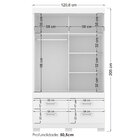 Guarda Roupa Click Star 2 Portas Com Espelho E Pés Flex Branc