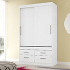 Guarda Roupa Click Star 2 Portas Flex Branco/fucsia