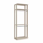 Guarda Roupa Closet 2 Cabideiros E Prateleiras Be Mobiliário