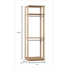 Guarda Roupa Closet 2 Cabideiros E Prateleiras Be Mobiliário