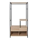 Guarda Roupa Closet 2 Gavetas 2 Nichos Madri  Carvalho Montre