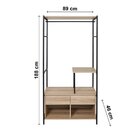 Guarda Roupa Closet 2 Gavetas 2 Nichos Madri  Carvalho Montre