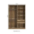 Guarda-roupa Closet 2 Gvts Kappesberg Adapt Nogueira 158cm