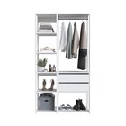 Guarda Roupa Closet 2 Peças Com 1 Cabideiro 2 Gavetas E 6 Nic