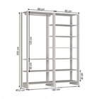 Guarda-roupa Closet 2 Peças Com 1 Cabideiro E 9 Nichos Yes