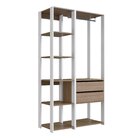 Guarda Roupa Closet 2 Peças Com 1 Cabideiros 2 Gavetas E 6 Ni
