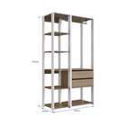 Guarda Roupa Closet 2 Peças Com 1 Cabideiros 2 Gavetas E 6 Ni