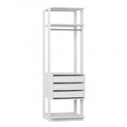 Guarda Roupa Closet 3 Gavetas 1 Cabideiro E Prateleiras Be Mo