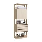 Guarda Roupa Closet 3 Gavetas 2 Cabideiros E Prateleiras Be M