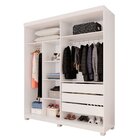 Guarda-roupa Closet 3 Gavetas Com Pés Fenix Espresso Móveis B