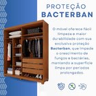 Guarda-roupa Closet 3 Gavetas Com Pés Fenix Espresso Móveis C