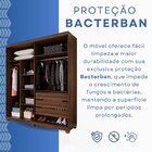 Guarda-roupa Closet 3 Gavetas Com Pés Fenix Espresso Móveis I