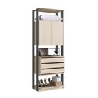 Guarda Roupa Closet 3 Gavetas E Prateleiras Be Mobiliário Nat