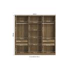 Guarda-roupa Closet 4 Gavetas Kapperberg Adapt Nogueira 237cm