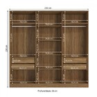 Guarda-roupa Closet 4 Gavetas Kapperberg Adapt Nogueira 237cm