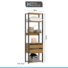 Guarda Roupa Closet Aberto Modulado Bacco Estilo Industrial C