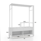 Guarda-roupa Closet Aberto Retrô Barcelona - Ds Móveis