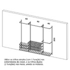 Guarda Roupa Closet Aramado Aberto Armário Modulado Roupeiro