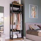Guarda Roupa Closet Cabideiro Amber Preto Fosco/brise
