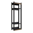 Guarda Roupa Closet Cabideiro Amber Preto Fosco/brise