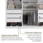 Guarda-roupa Closet Casal 100% Mdf Bp 277,7cm Com 1 Porta Esp