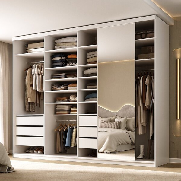 Guarda-roupa Closet Casal 100% Mdf Bp 277,7cm Com 1 Porta Esp