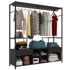 Guarda Roupa Closet Casal Barcelona Industrial 174cm 02 Gavet