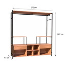 Guarda Roupa Closet Casal Industrial 174cm 2 Gavetas Barcelon