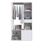 Guarda-roupa Closet Com 1 Gaveta 1 Cabideiro 2 Prateleiras E