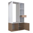 Guarda-roupa Closet Com 1 Gaveta 1 Cabideiro 2 Prateleiras E