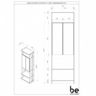 Guarda Roupa Closet Com Espelho E Prateleiras Be Mobiliário B