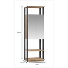 Guarda Roupa Closet Com Espelho E Prateleiras Be Mobiliário N