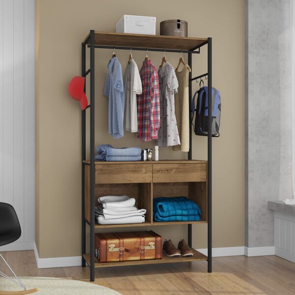 Guarda-roupa Closet De Ferro Paris Espresso Móveis Demolição/