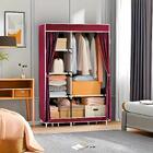 Guarda Roupa Closet Dobrável Com Capa De Tecido Vinho