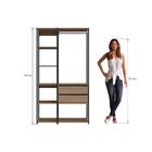 Guarda-roupa Closet Easy 2 Peças 2 Gavetas Preto/montana