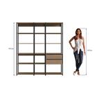 Guarda-roupa Closet Easy 3 Peças 2 Gavetas Preto/montana