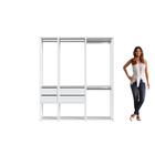 Guarda-roupa Closet Easy 3 Peças 4 Gavetas Branco