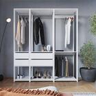 Guarda-roupa Closet Easy 3 Peças 4 Gavetas Branco