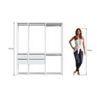 Guarda-roupa Closet Easy 3 Peças 4 Gavetas Branco