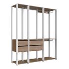 Guarda-roupa Closet Easy 3 Peças 4 Gavetas Branco/montana