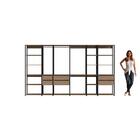 Guarda-roupa Closet Easy 6 Peças Com 6 Gavetas Preto/montana